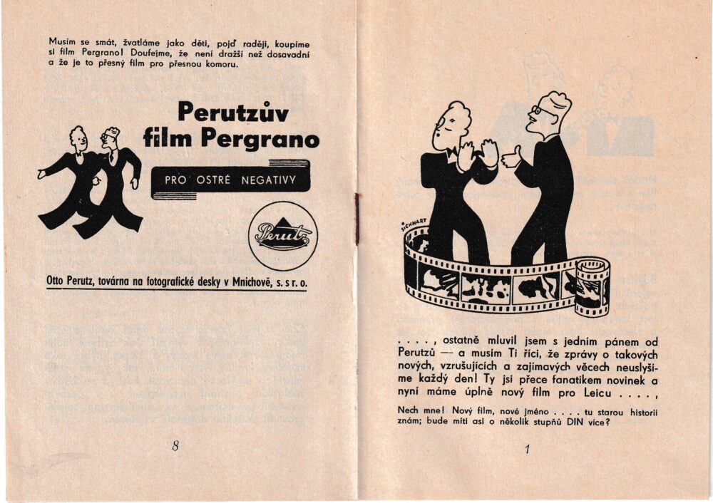 Brožura Perutzův film Pergrano, ostrý negativ, Perutz, Mnichov 1.pol.20.stol.