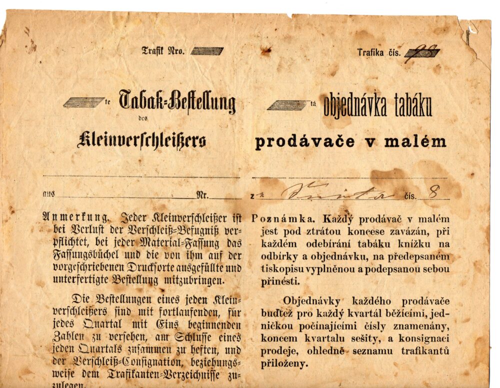 Leták objednávka tabáku