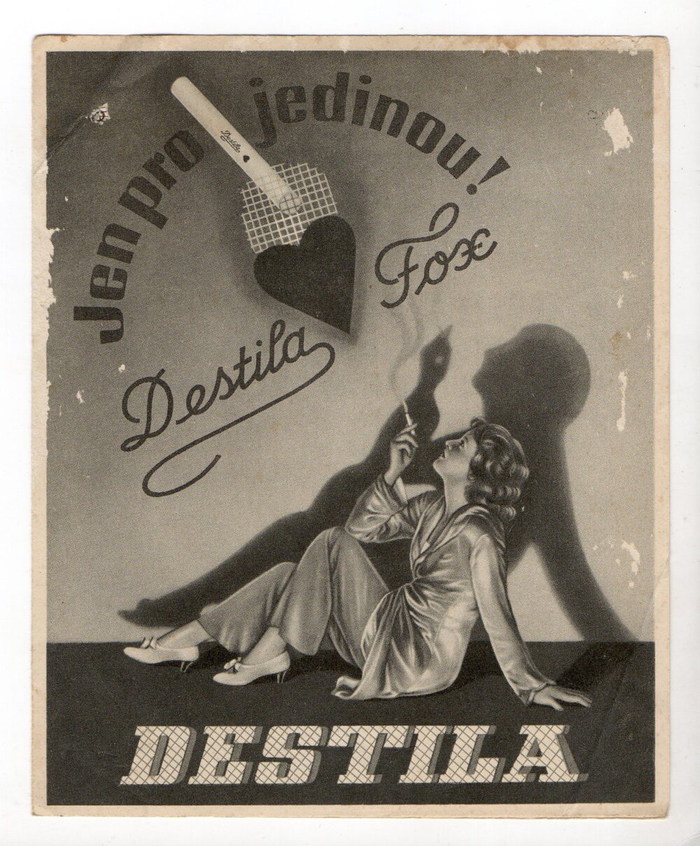 Leták Destila – cigaretová dutinka