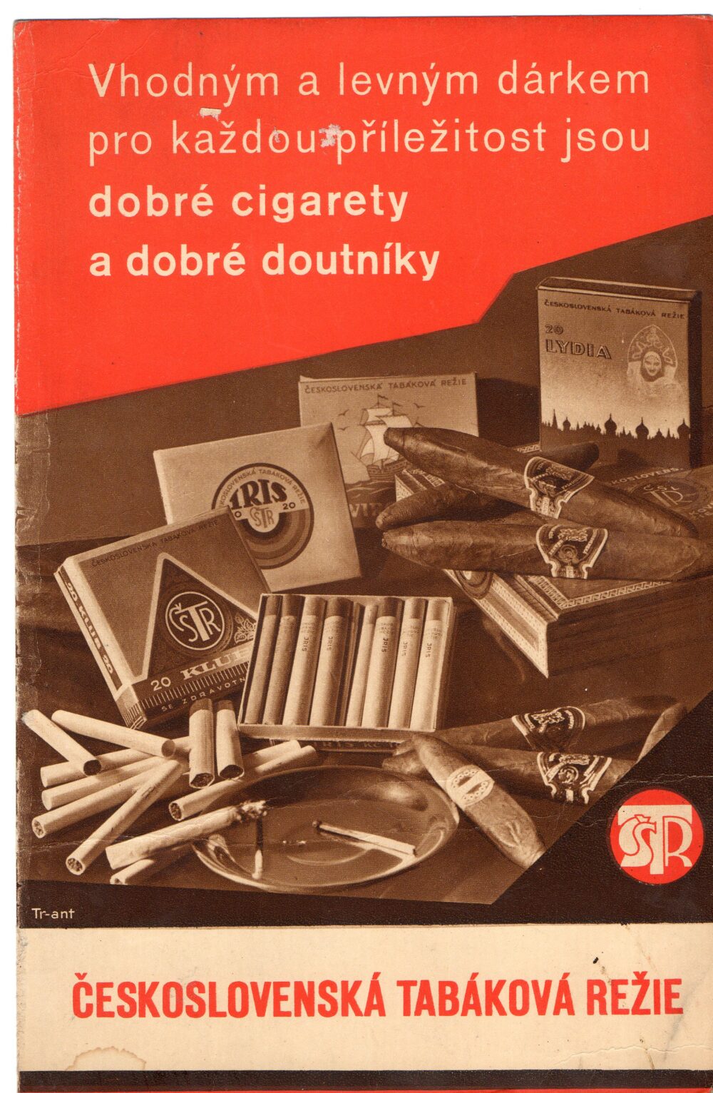 Leták cigarety a doutníky ČSTR