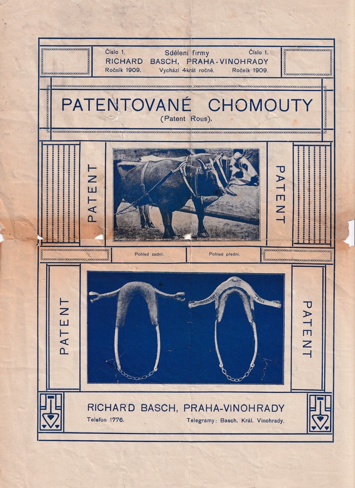 Leták chomouty, Basch, Praha