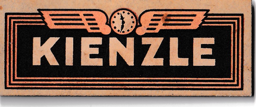 Papírová cedulka hodiny Kienzle