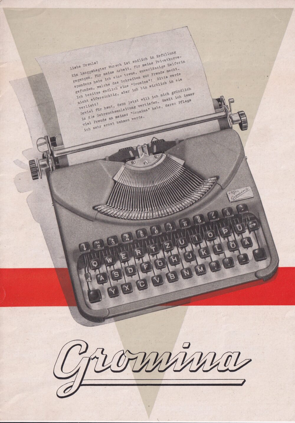 Leták psací stroj Gromina, Markersdorf