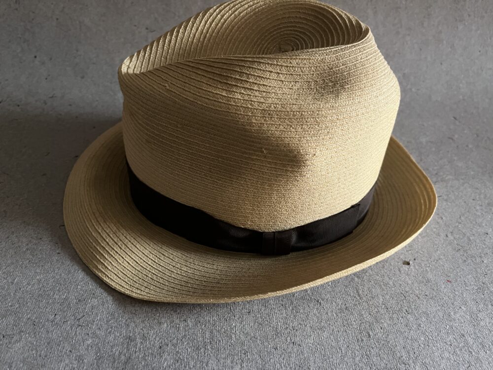 Starožitný klobouk slamák Zenith 1.pol.20.století, nenošený, čistý