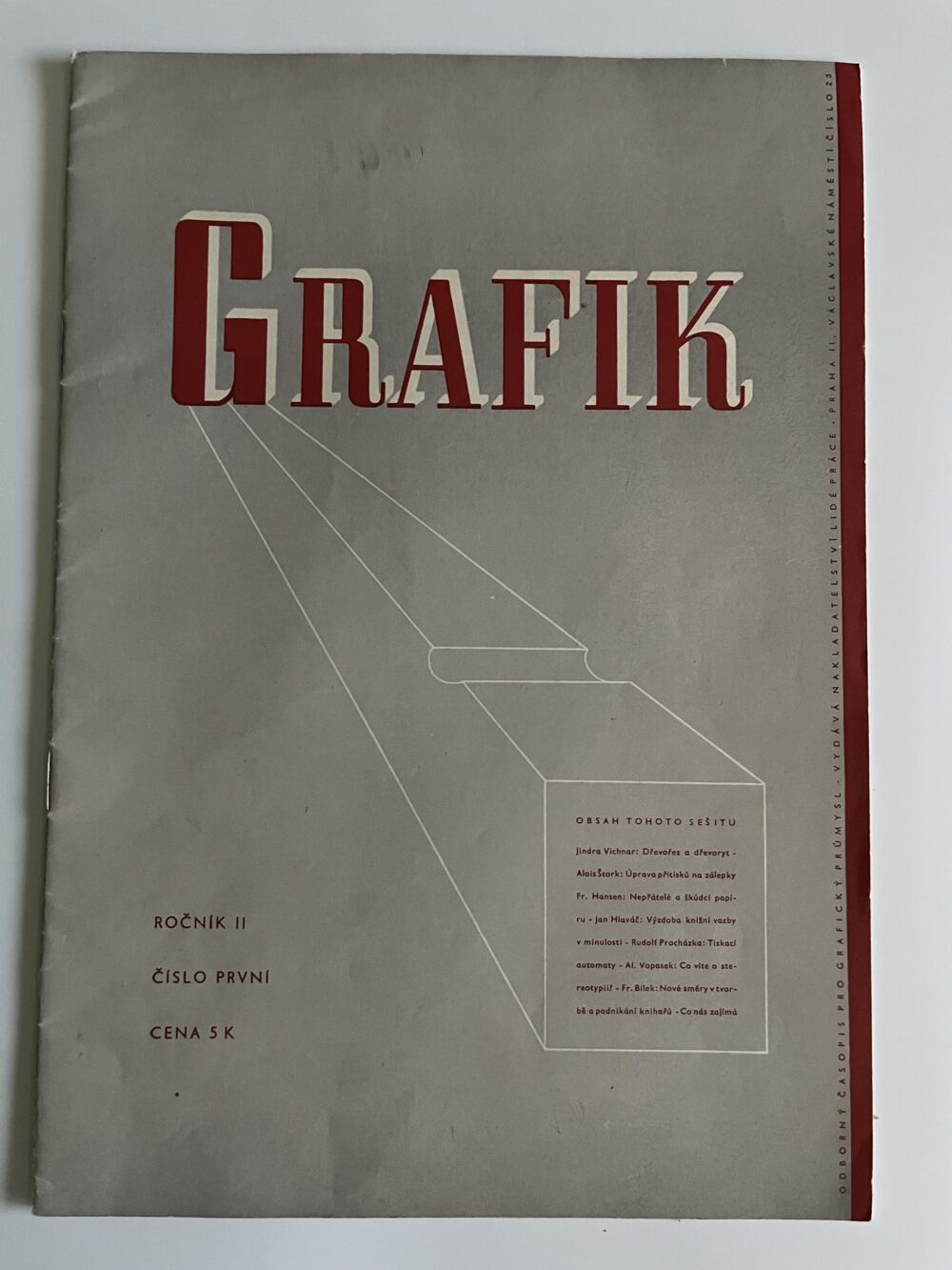 Odborný časopis pro grafický průmysl - Grafik, r.1945 K32