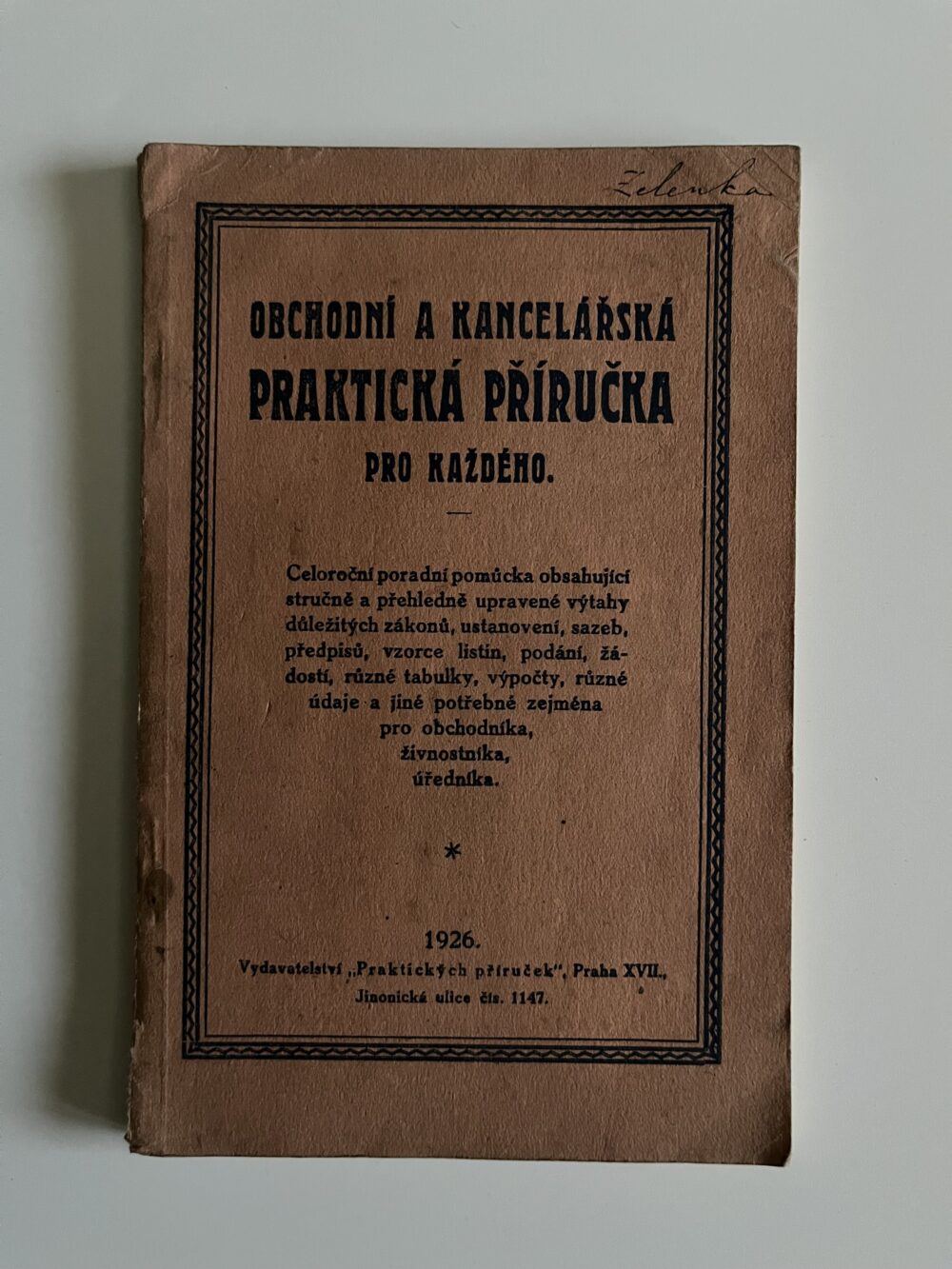 Obchodní a kancelářská praktická příručka, Vojtěch Kubašta r.1926