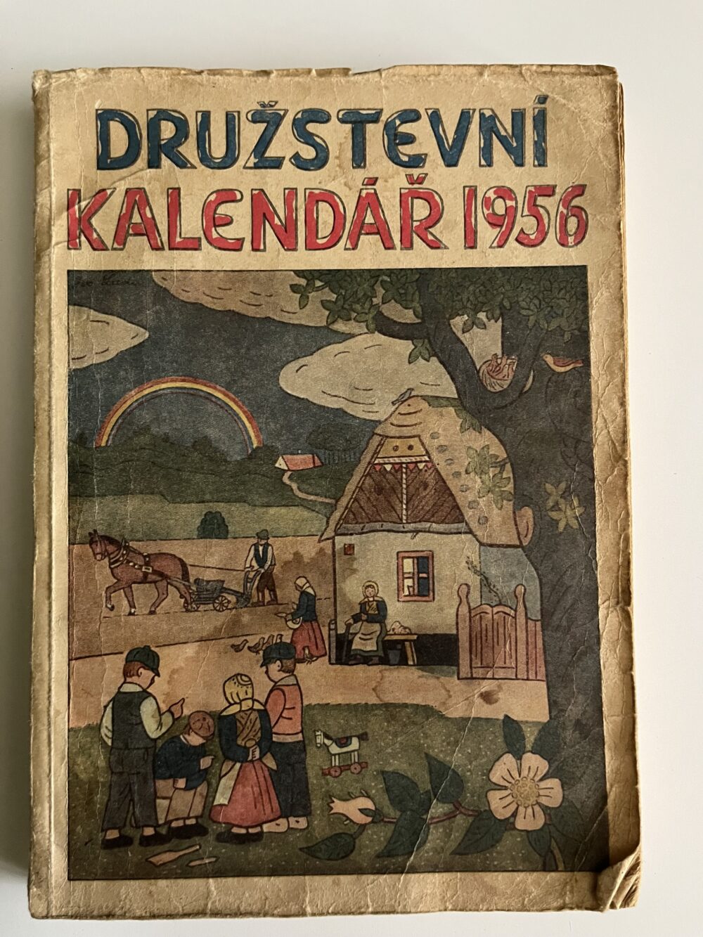 Družstevní kalendář 1956, obálku navrhl Josef Lada