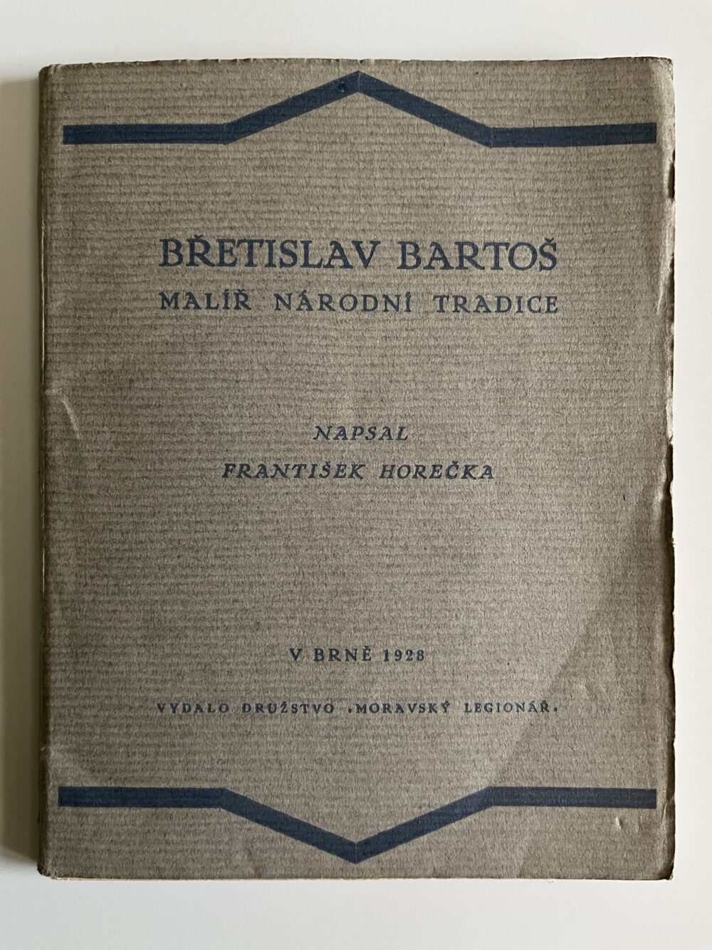 Kniha Břetislav Bartoš - Malíř národní tradice, napsal F. Horečka 1928