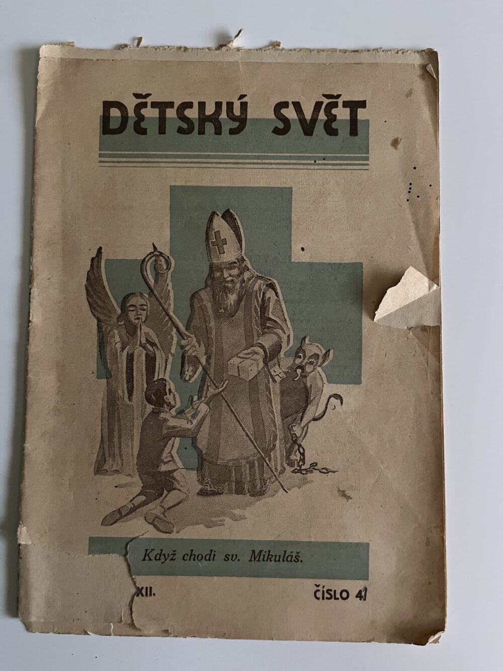 Časopis - Dětský svět, Když chodí sv. Mikuláš, 1.pol.20.stol.