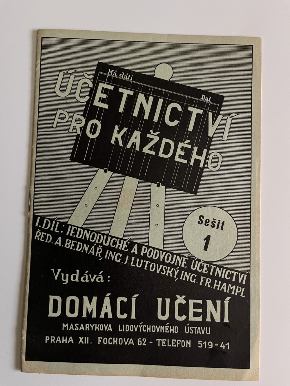 Sešit - Domácí učení - Účetnictví pro každého, Orbis1932