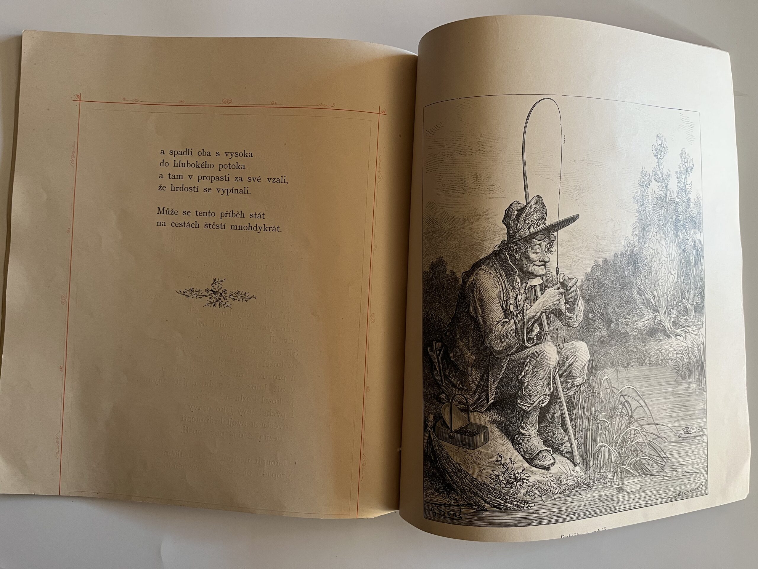 Kniha - Čtrnáctero bájek Lafontainových s illustracemi, r.1895 - Obrázek 8