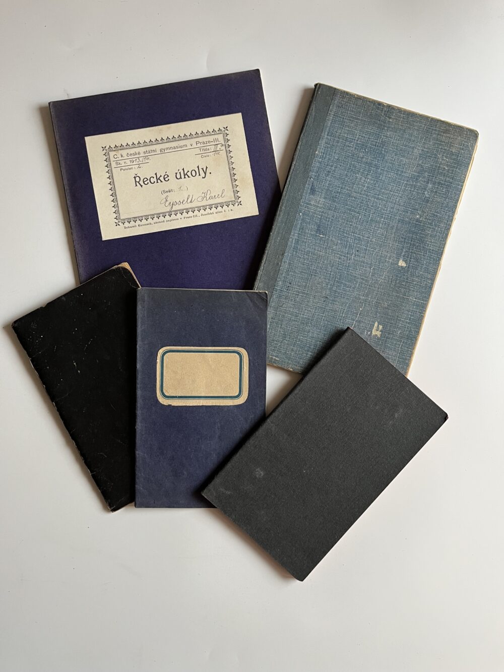 Sešity a zápisníky, 1.pol.20.století 5 ks