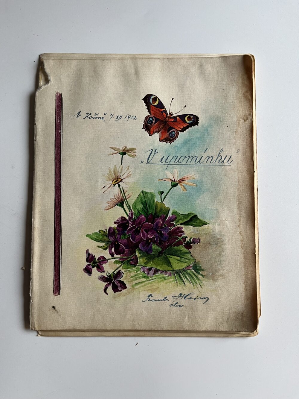 Volné listy z památníku Košín, Děčín 2.pol.20.stol.