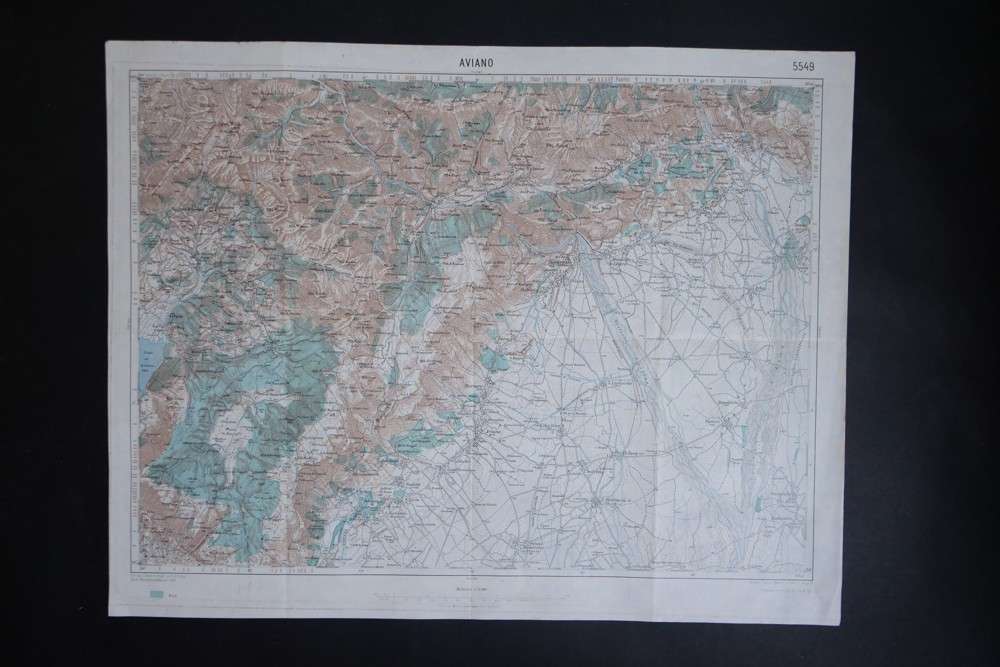 Rakousko-uherská vojenská mapa -  Aviano, 1917