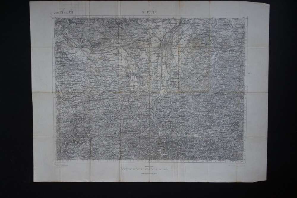Rakousko-uherská vojenská mapa - St. Polten, 1915