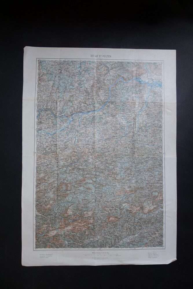 Rakousko-uherská vojenská mapa - St. Polten, 1916