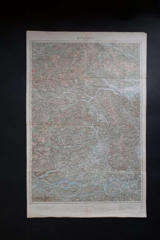 Rakousko-uherská vojenská mapa - Klagenfurt, 1914