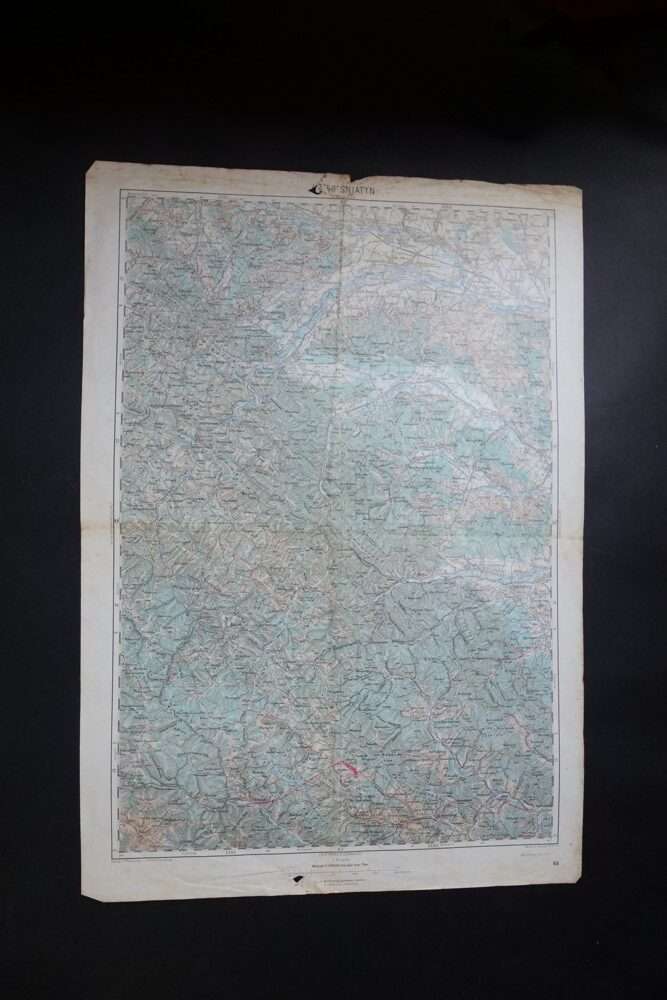 Rakousko-uherská vojenská mapa - Sniatyn, 1914