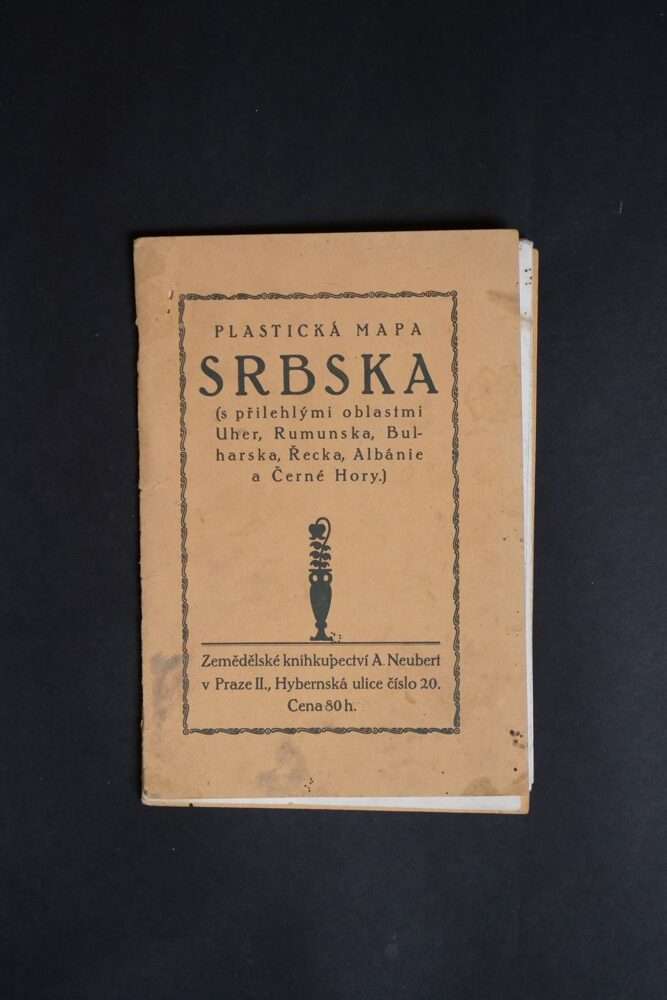 Starožitá plastická mapa - Srbsko, první pol. 20. stol.