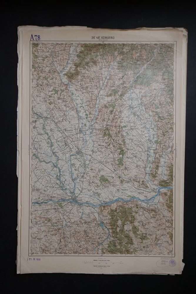 Vojenská mapa - Komárno, 1927
