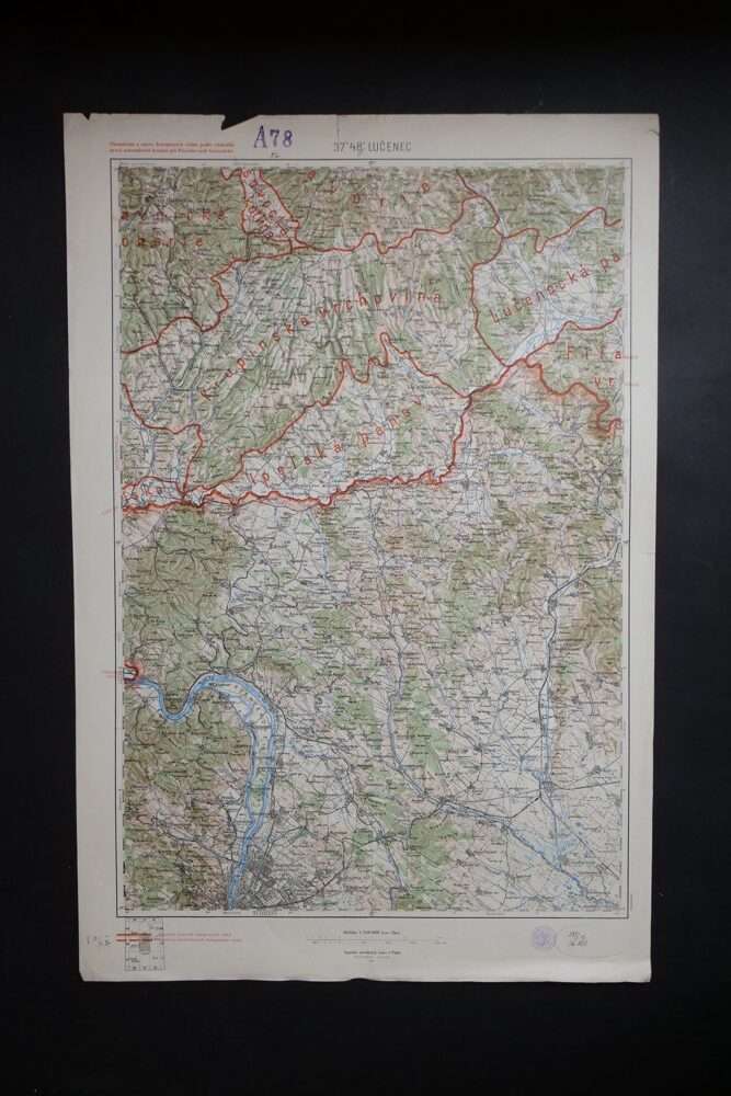 Vojenská mapa - Lučenec, 1927