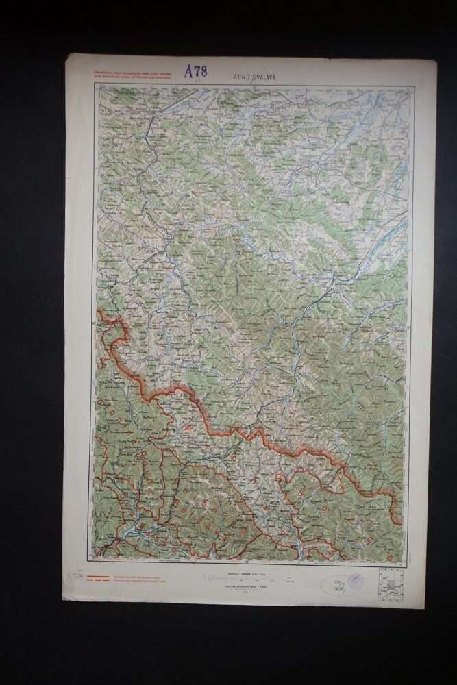 Vojenská mapa - Svalava, 1924
