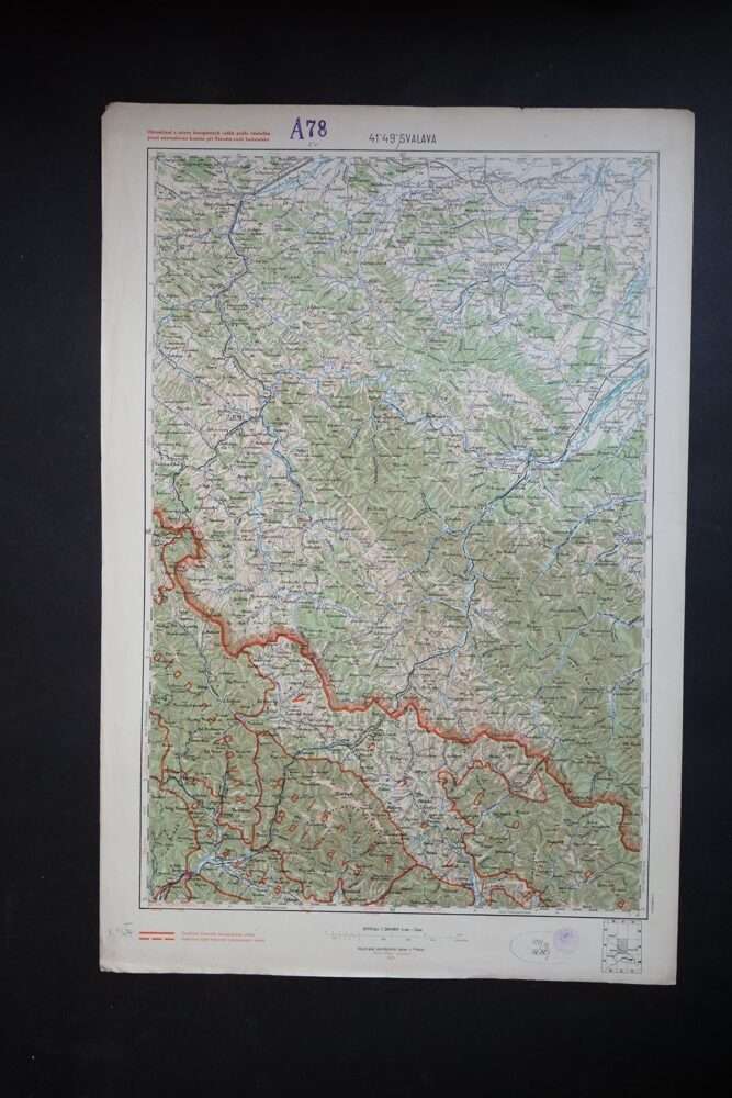 Vojenská mapa - Svalava, 1924