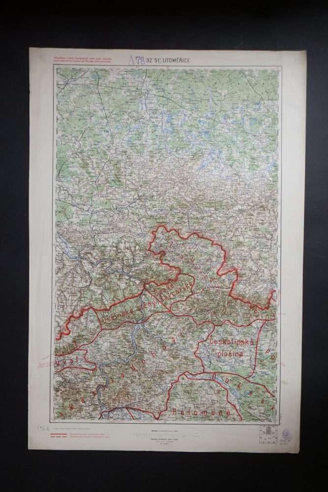Vojenská mapa - Litoměřice, první pol.20.stol.