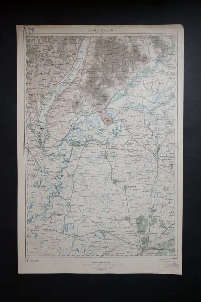 Vojenská mapa - Debrecen, 1924