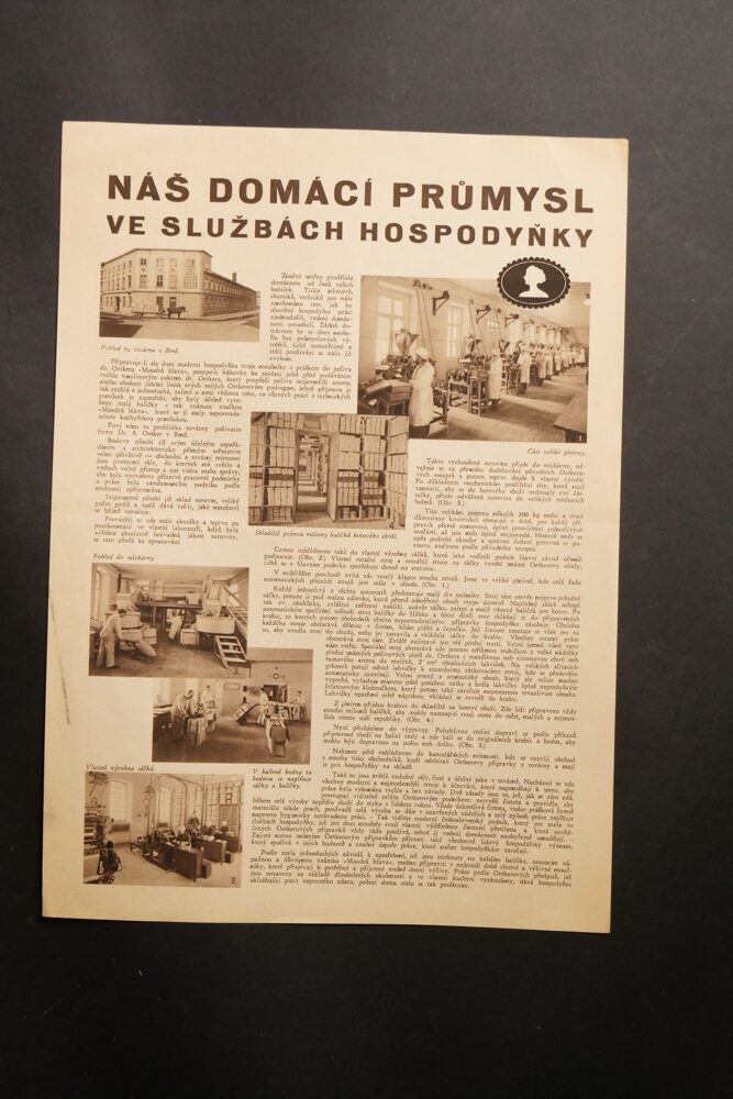 Plakát Dr.A. Oetker, Oetkerovy přípravky 1.pol.20.stol.