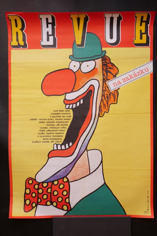 Plakát k filmu Revue na zakázku, ÚPF K.Vaca 1982