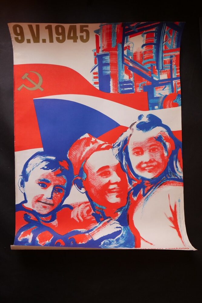 Plakát 9.května 1945 32.výročí osvobození naší vlasti sovět.armádou