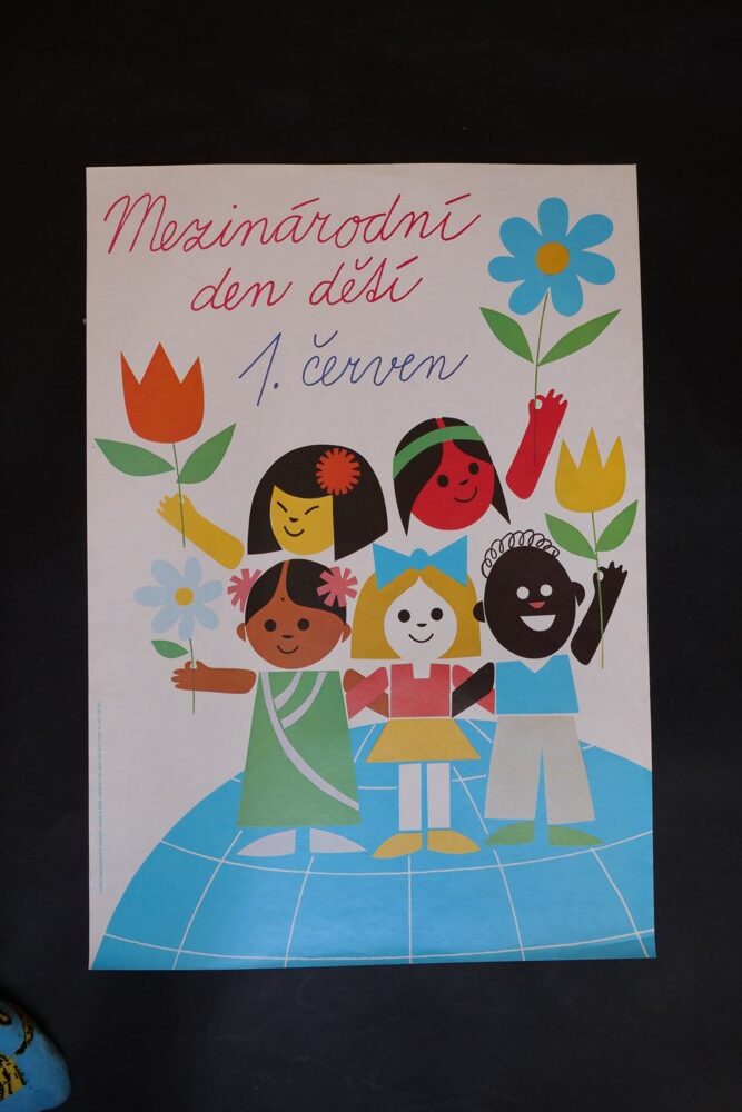 Plakát Mezinárodní den dětí 1.červen, autor Šeďa 1986