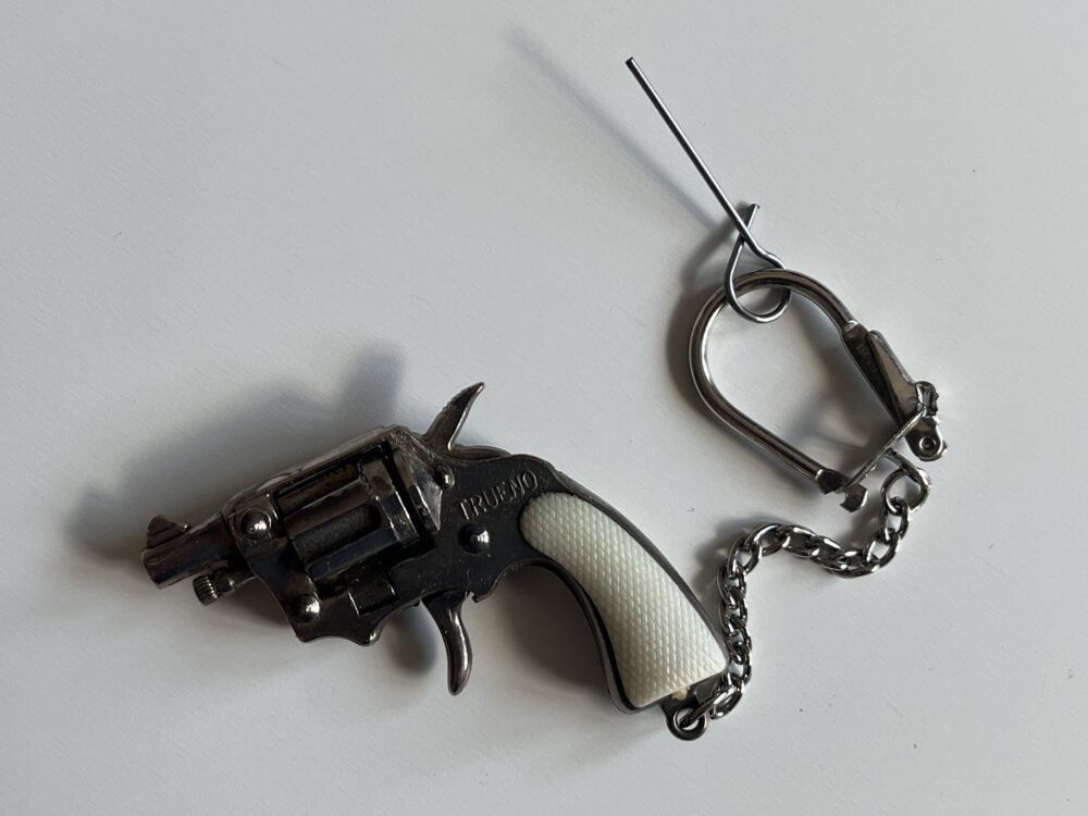 Retro přívěsek, klíčenka - Revolver Trueno Redondo, Made in Spain
