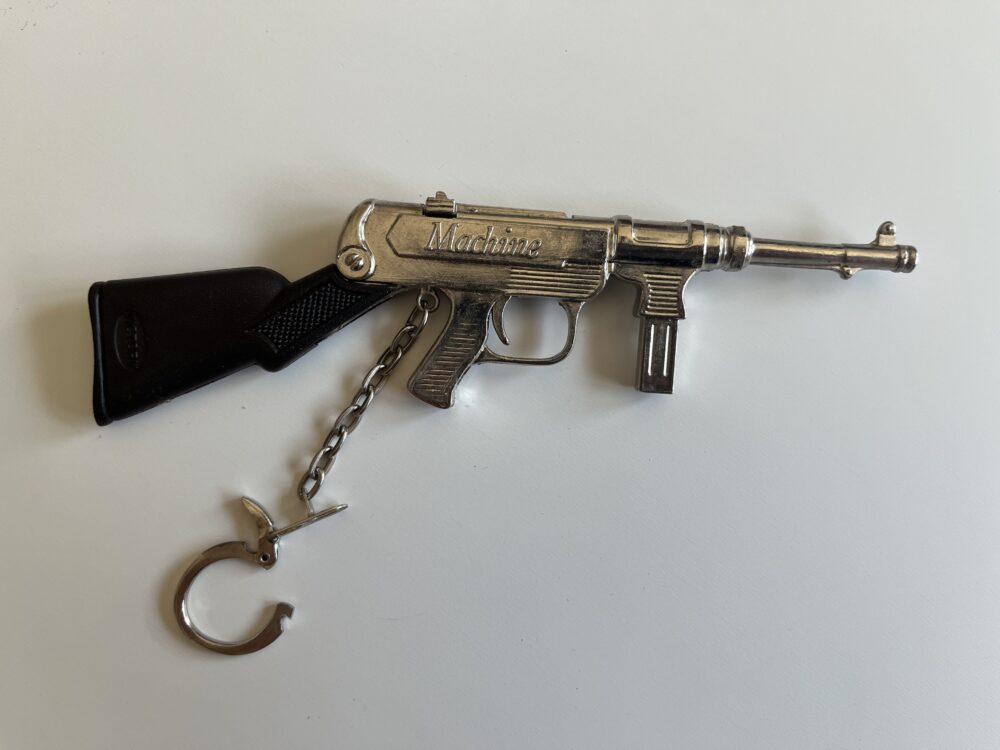 Přívěsek na klíče miniatura samopalu Machine, Victory funkční
