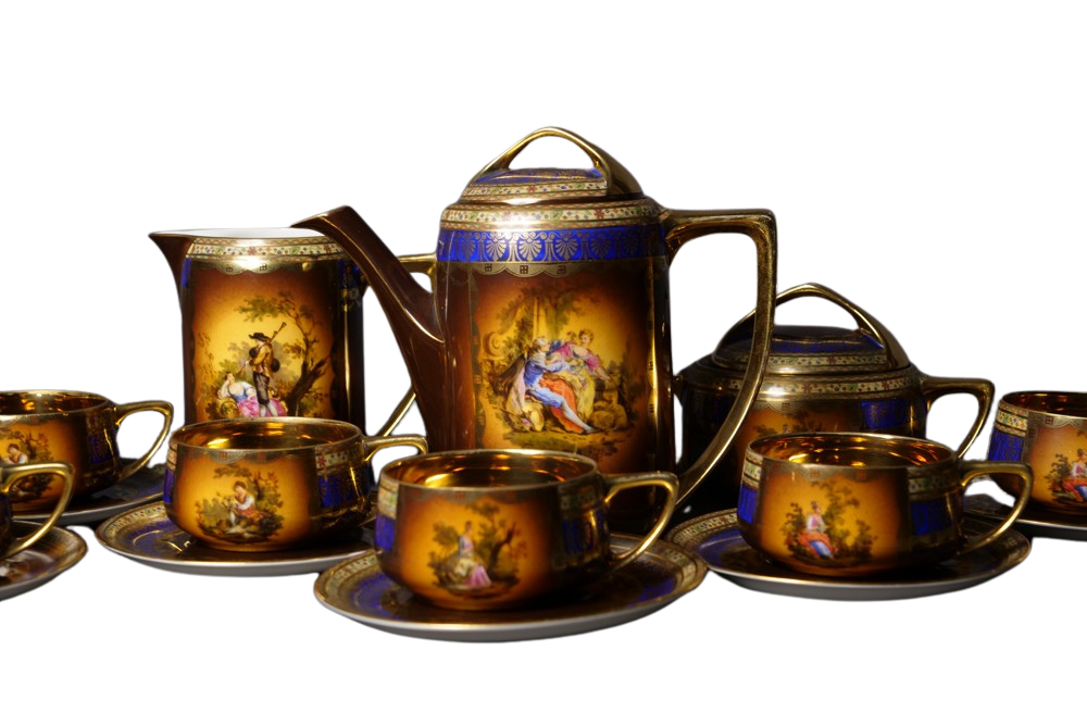 Starožitný porcelánový servis, Nová Role, model Donatello